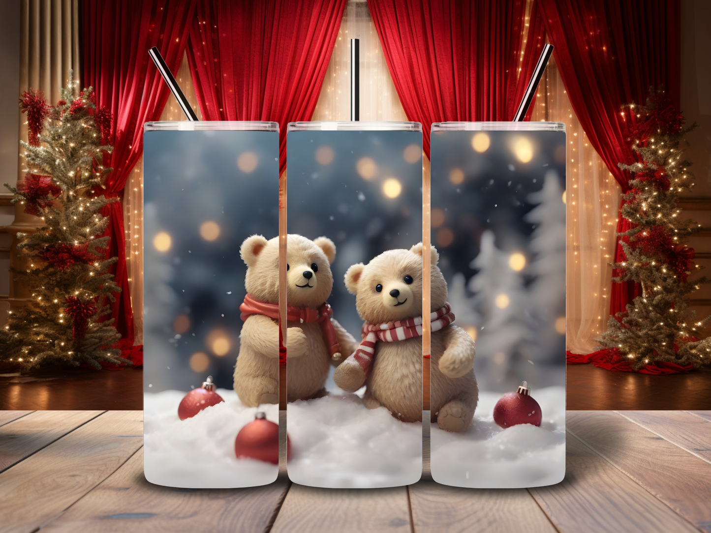 Christmas Teddy Pair